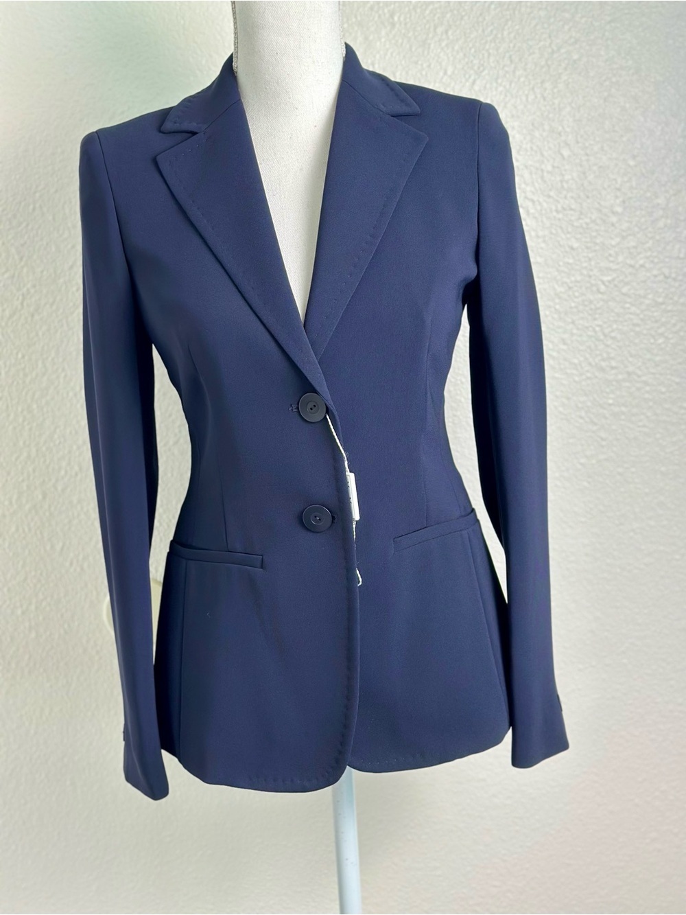 Max Mara Women’s Lightweight Blazer In Navy Blue Size 4